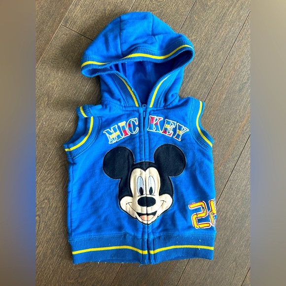 Disney Mickey Mouse zip‎ up vest 12M - Picture 1 of 3